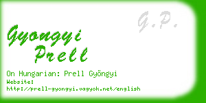 gyongyi prell business card