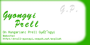 gyongyi prell business card